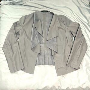 Zara grey waterfall crop jacket